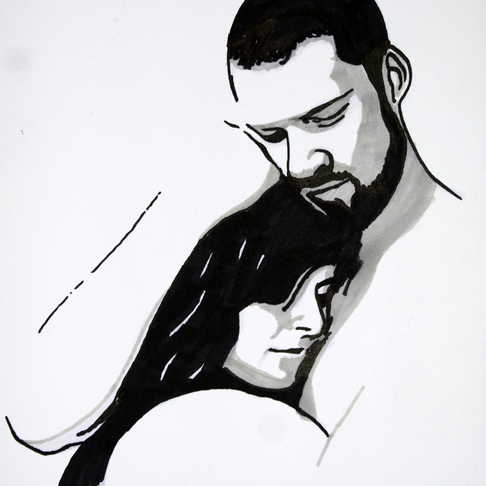 Tuschteckning Tina och Jonas Tuschteckning Tina och Jonas