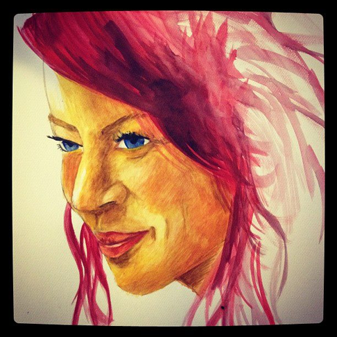 Portrtt i akvarell Portrtt i akvarell