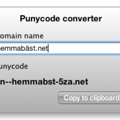 Punycode Dashboard widget Punycode Dashboard widget