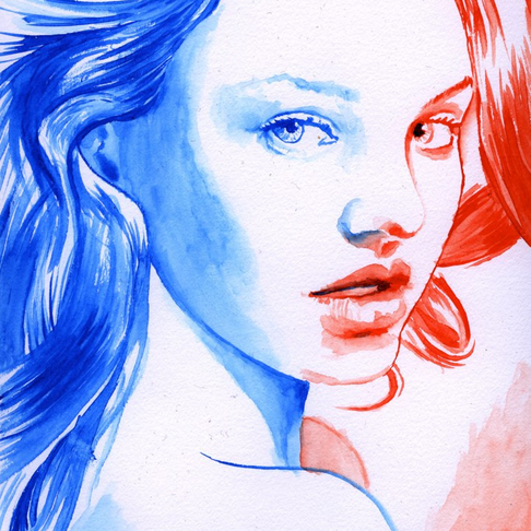 Blue and Red Blue and Red